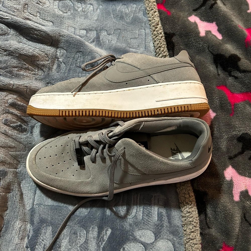 Nike Air Force Gray Suede